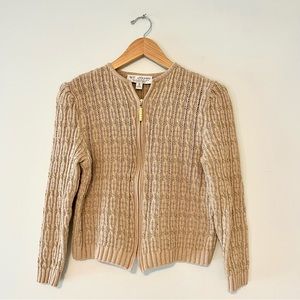 St. John Gold Knit Santana Cardigan